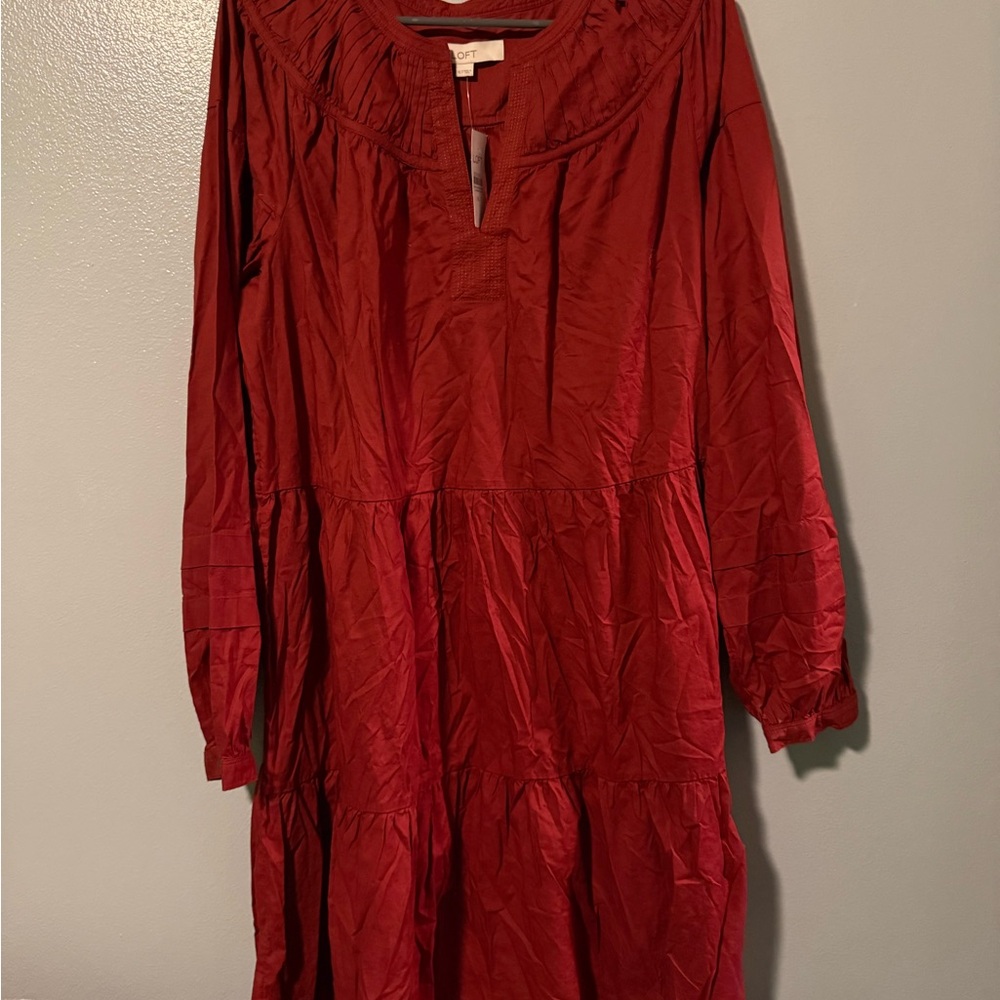LOFT Brick Red Blouse